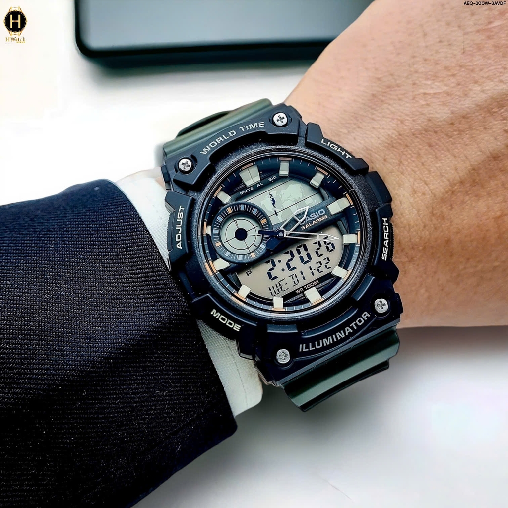 Đồng Hồ Nam Casio Quartz AEQ-200W-3AVDF