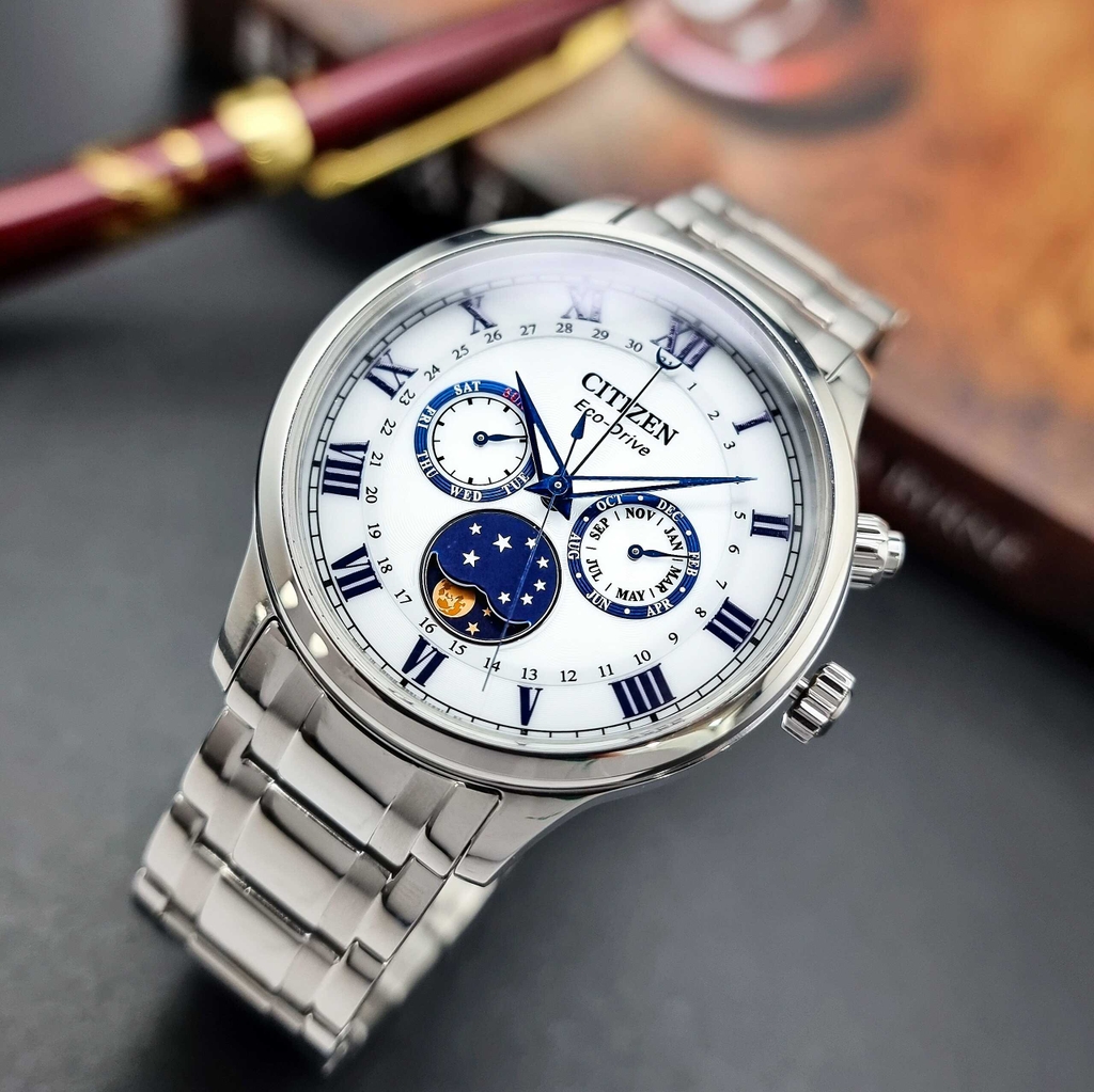 Đồng Hồ Nam Citizen Quartz Eco-Drive AP1050-81A Dây Sắt 