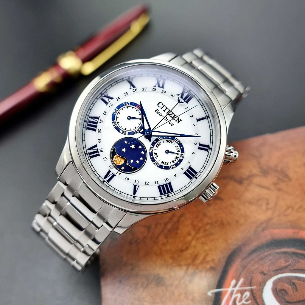 Đồng Hồ Nam Citizen Quartz Eco-Drive AP1050-81A Dây Sắt 