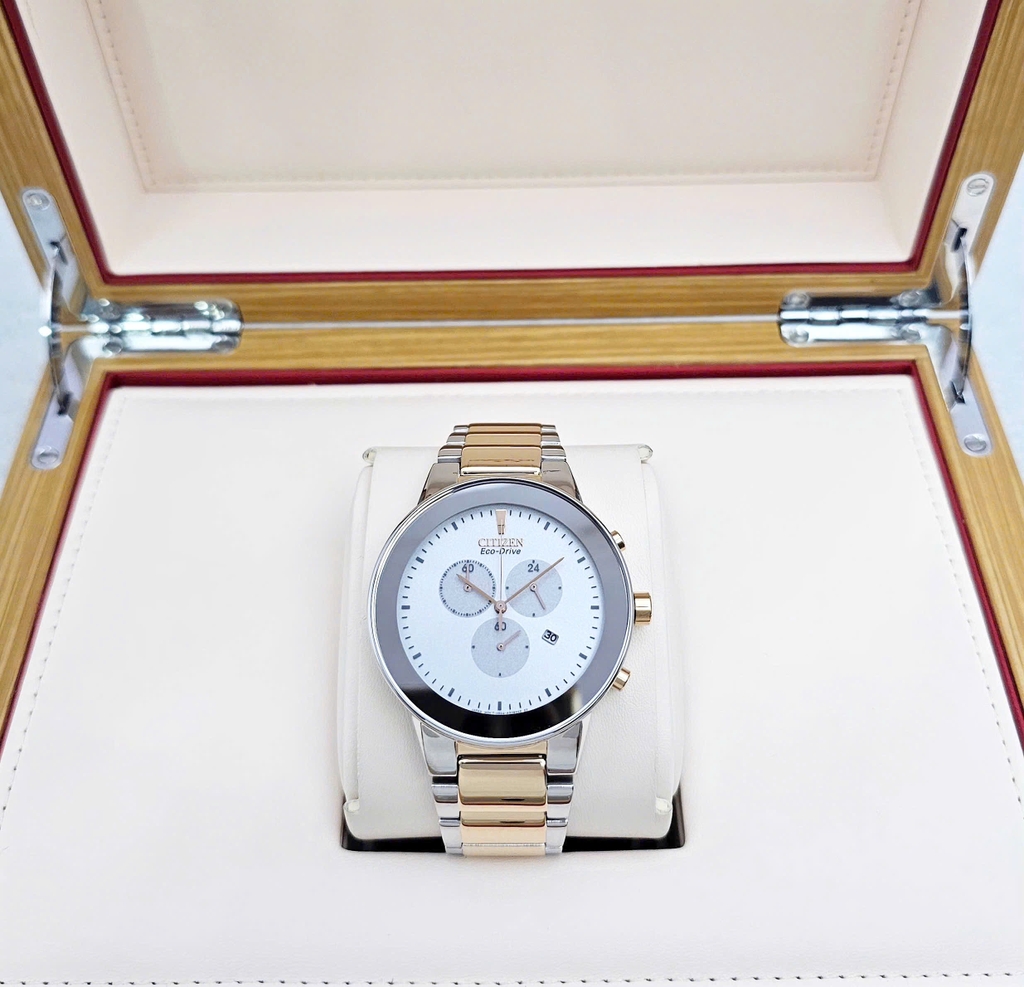 Đồng Hồ Nam Citizen Quartz Eco-drive Analog Chronograph AT2244-84A