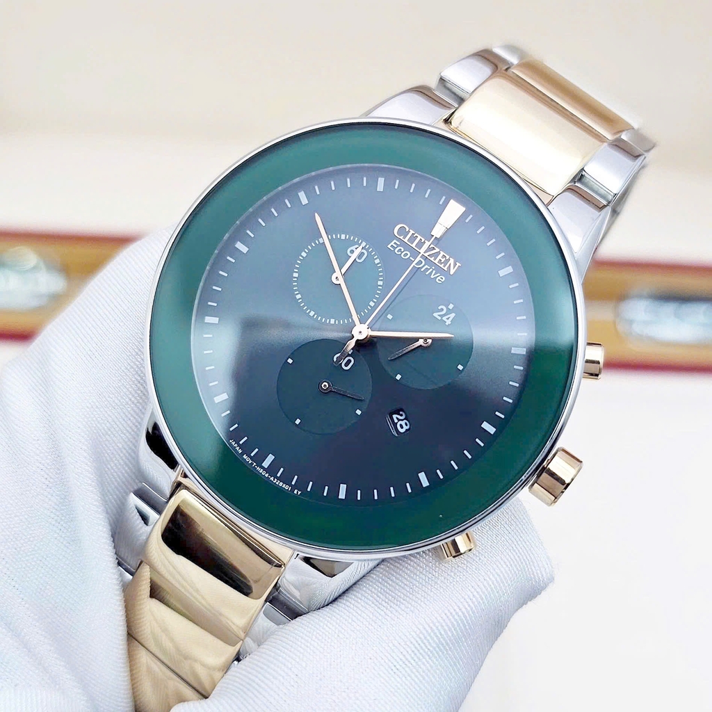 Đồng Hồ Nam Citizen Quartz Eco-drive Analog Chronograph AT2244-84X