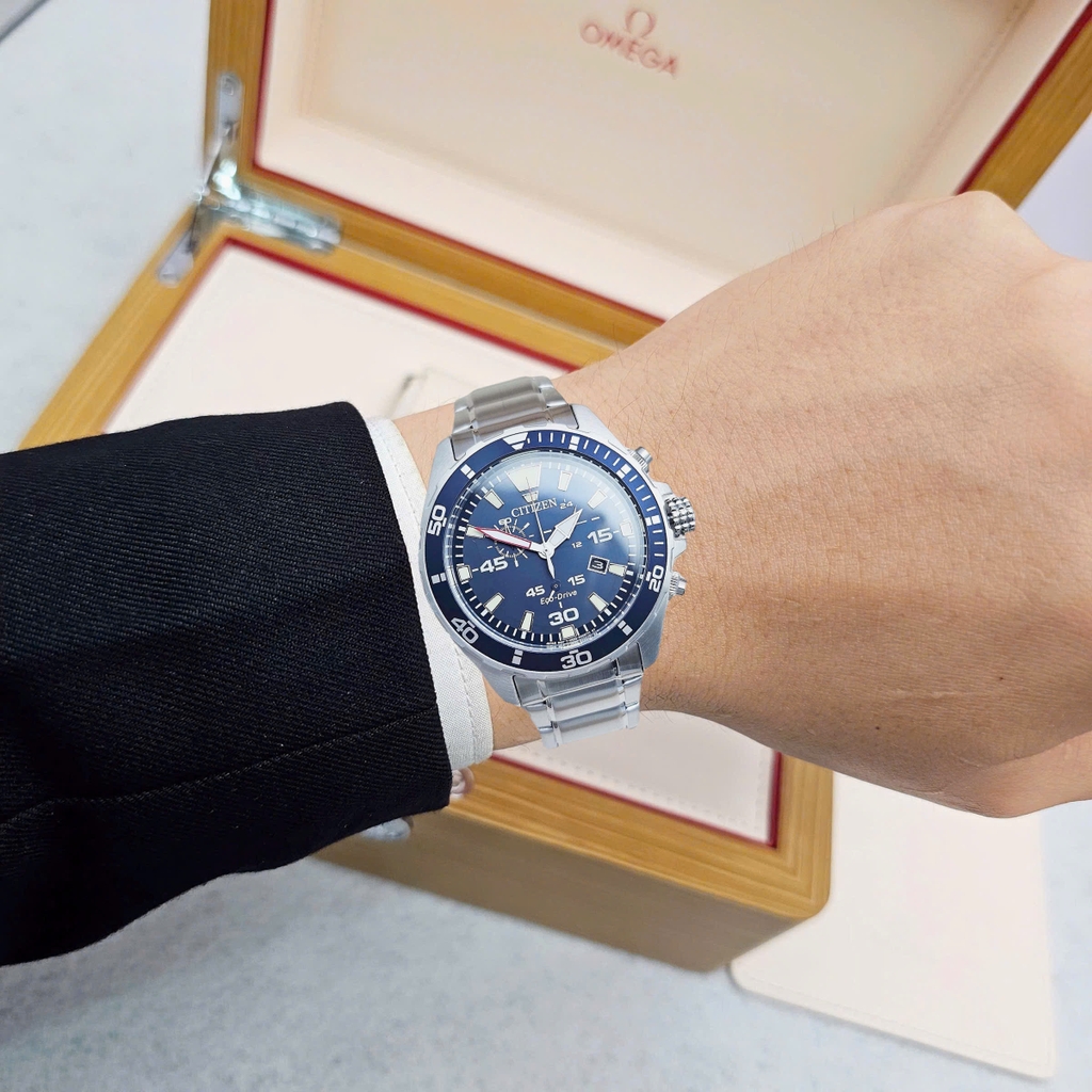 Đồng Hồ Nam Citizen Quartz Eco-drive Chronograph AT2431-87L