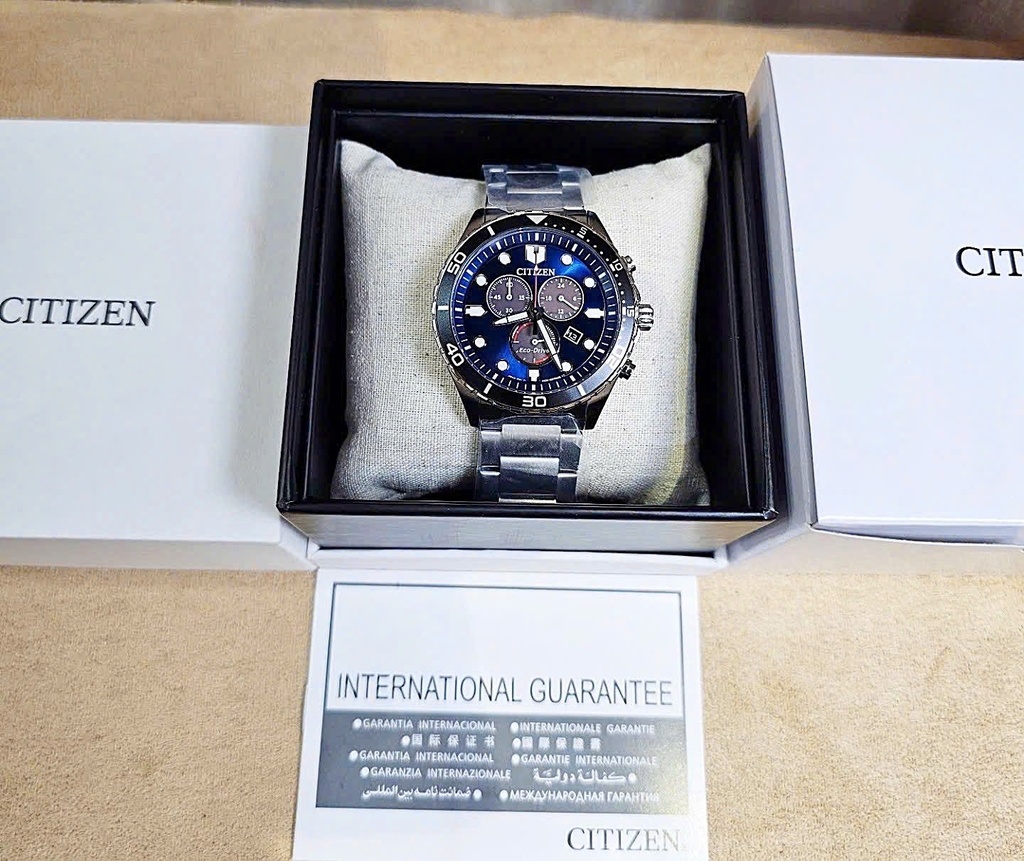 Đồng Hồ Nam Citizen Quartz Eco-Drive Chronograph AT2560-84L