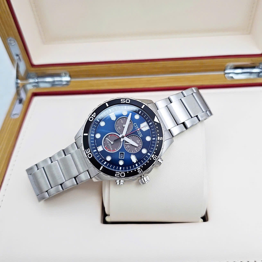 Đồng Hồ Nam Citizen Quartz Eco-Drive Chronograph AT2560-84L