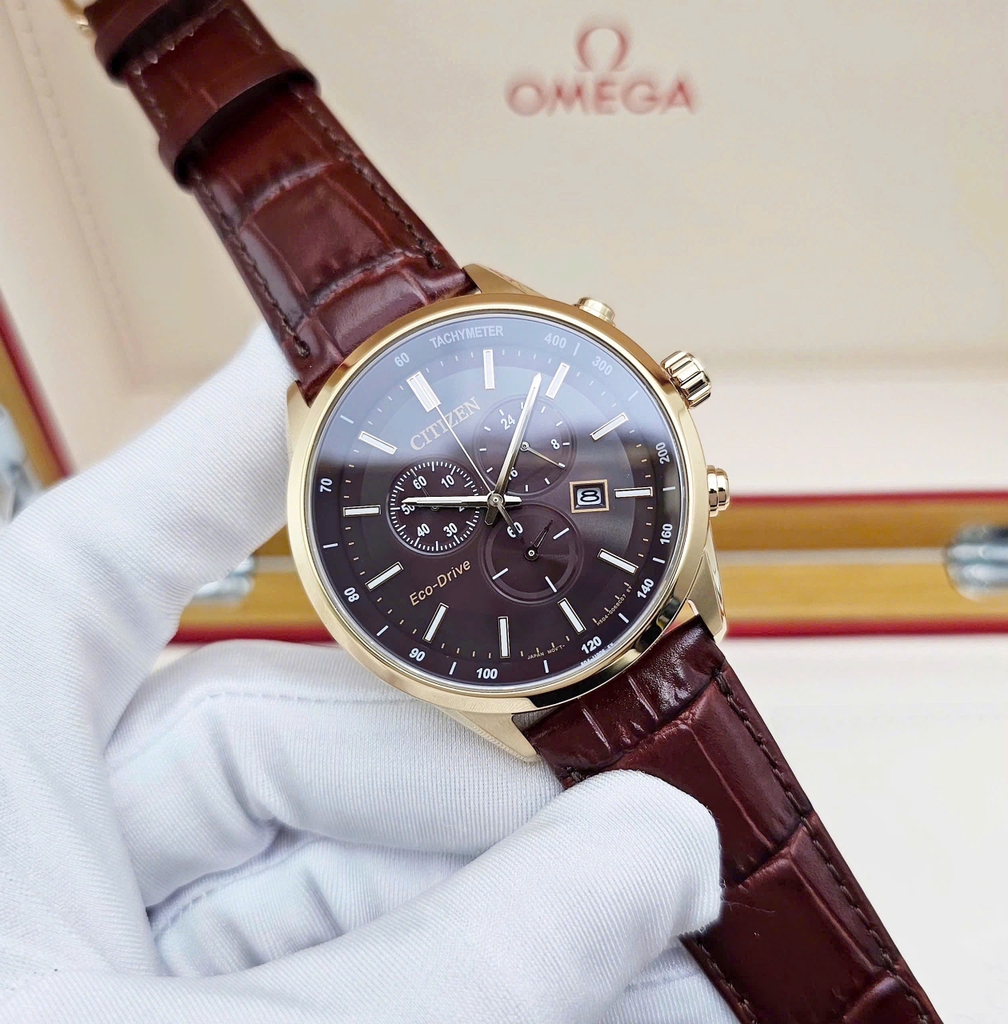 Đồng Hồ Nam Citizen Quartz Eco-Drive Chronograph Tachymeter AT2573-07X