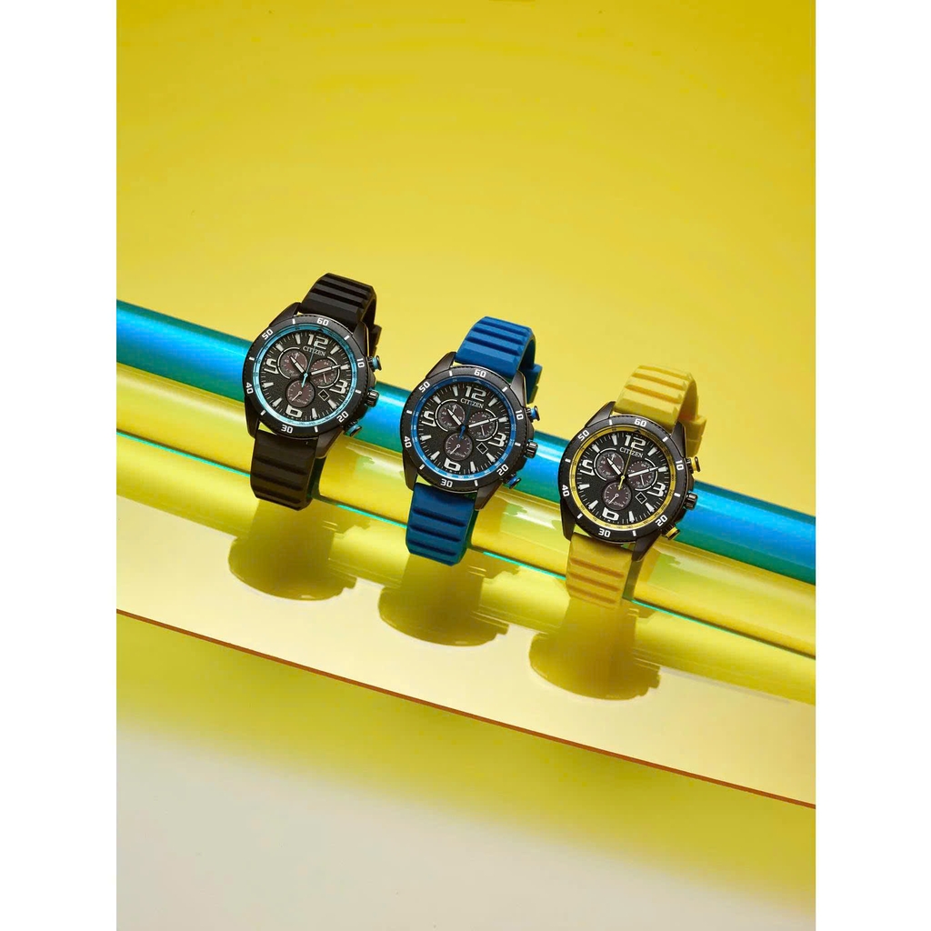 Đồng Hồ Nam Citizen Quartz Eco-Drive Chronograph Brycen Blue AT2586-05E