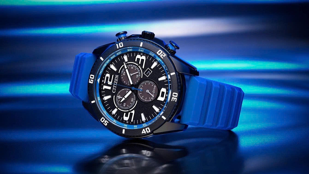 Đồng Hồ Nam Citizen Quartz Eco-Drive Chronograph Brycen Blue AT2586-05E
