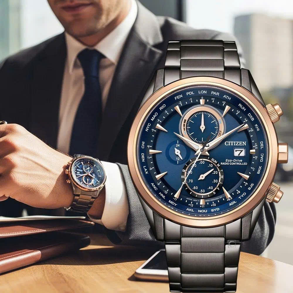 Đồng Hồ Nam Citizen Quartz Eco-Drive Global Radio-Controlled AT8269-81L