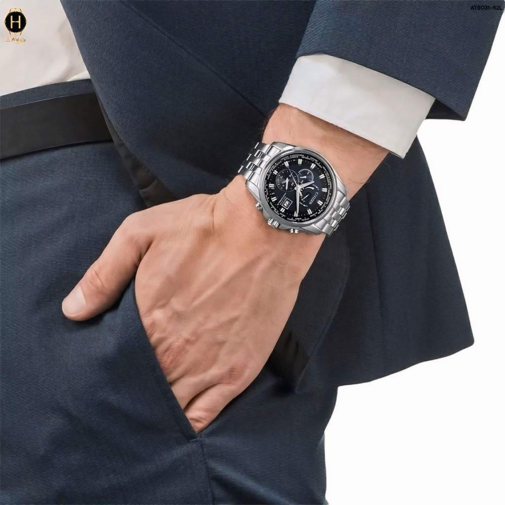 Đồng Hồ Nam Citizen Quartz Eco-Drive Radio Controlled AT9031-52L