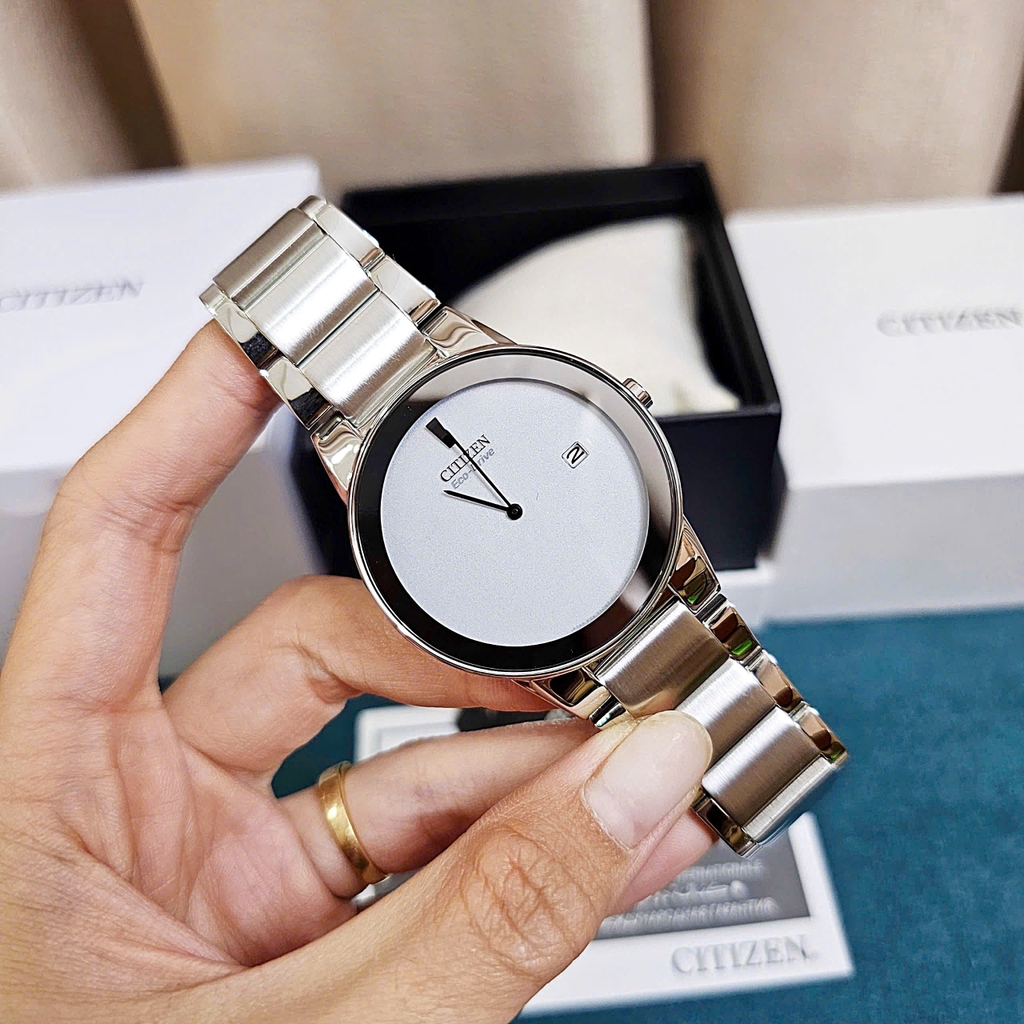 Đồng Hồ Cặp Citizen Quartz Eco-Drive GA1050-51A và AU1060-51A ( Giá 1 Chiếc )