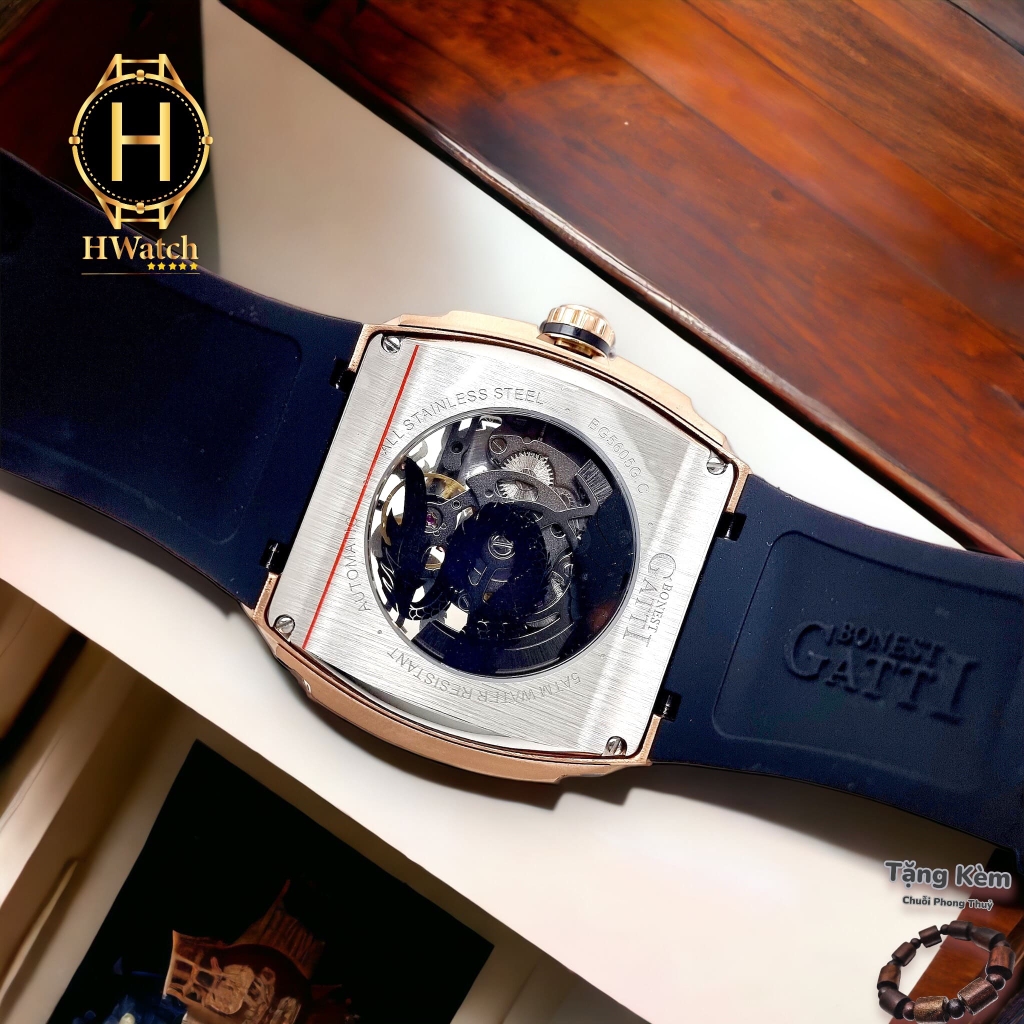 Đồng Hồ Nam Bonest Gatti Automatic Ghost Dragon Star Gold BG5605-A2  ( BG5605 ) Full Diamond