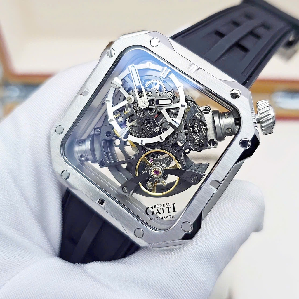Đồng Hồ Nam Bonest Gatti Automatic Mechanical Movement BG5804-A1 ( BG5804 ) Mặt Vuông White