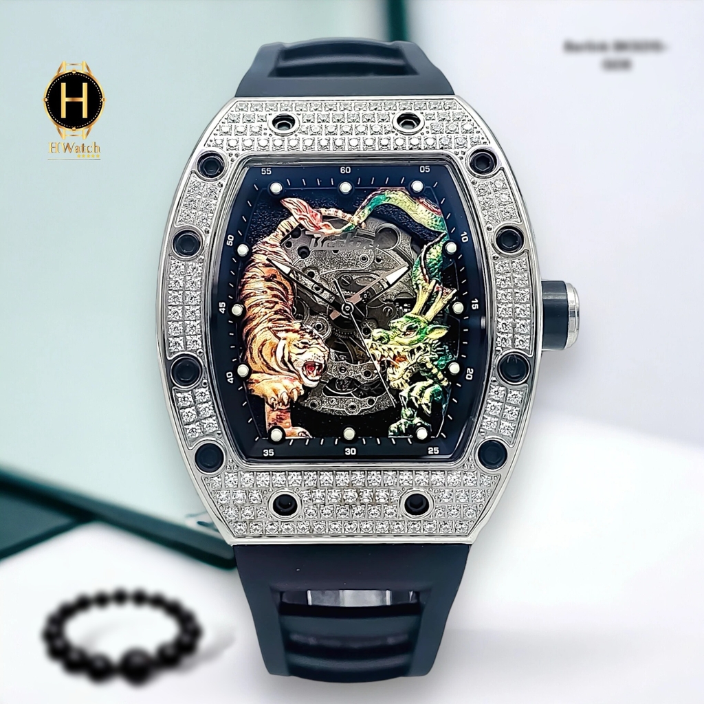Đồng Hồ Nam Berlink Automatic BK5015-G08 Dây Casu Vỏ Trắng Đá Limited Edition
