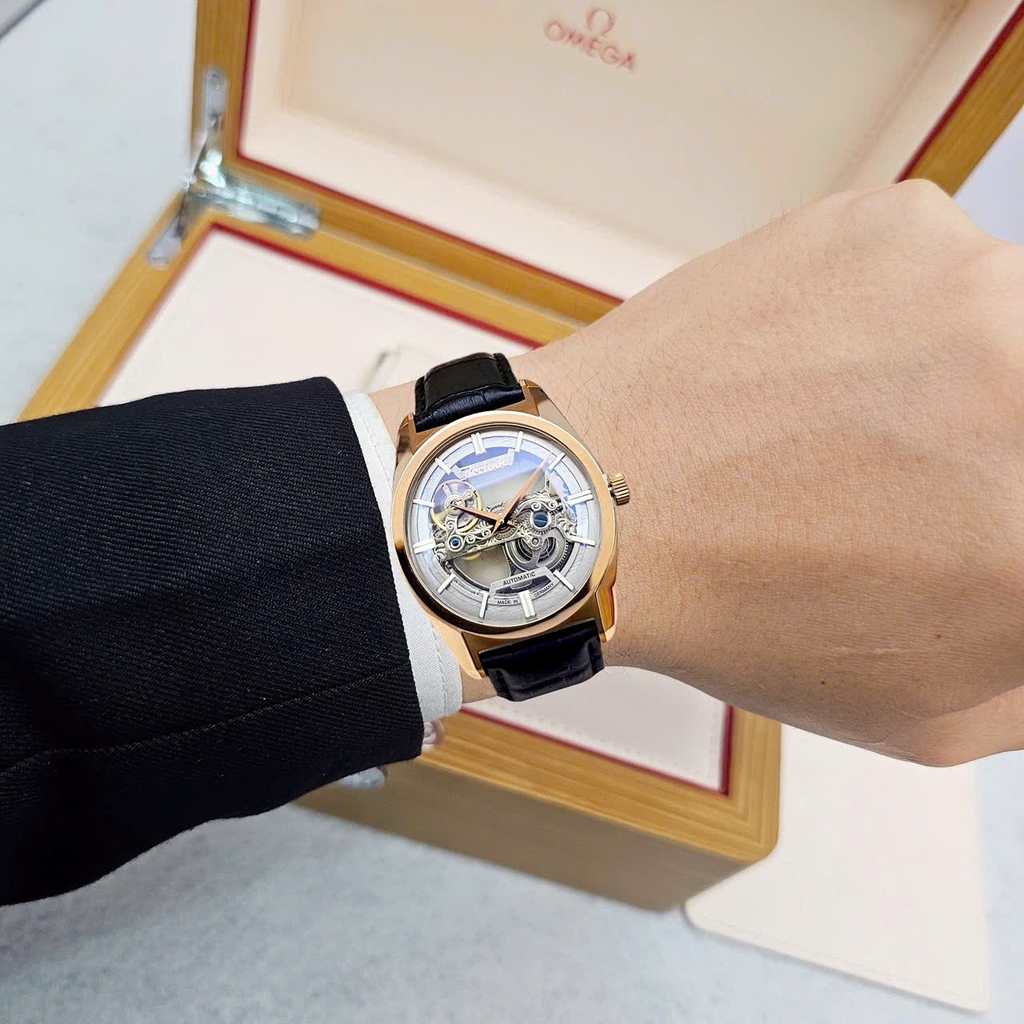 Đồng Hồ Nam Berlink Automatic BK5023-G02 Dây Da Vỏ Rose