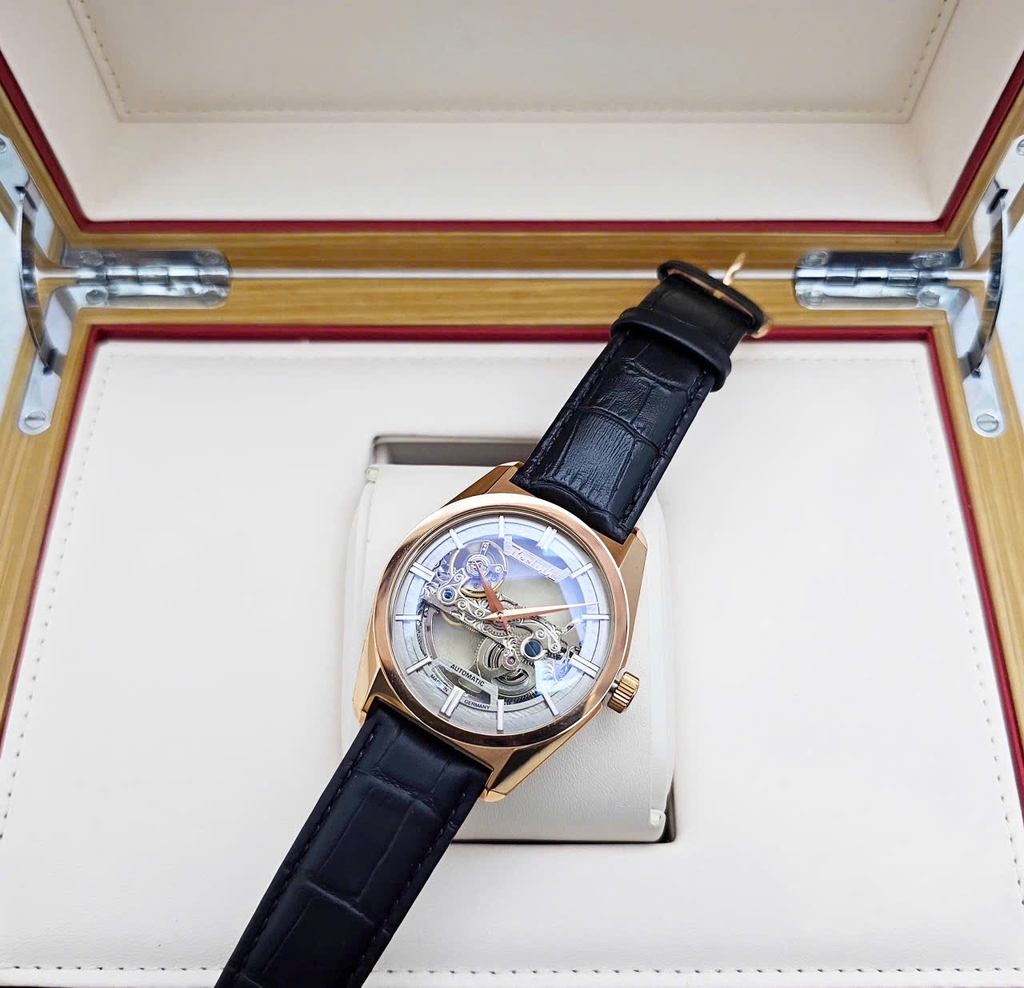 Đồng Hồ Nam Berlink Automatic BK5023-G02 Dây Da Vỏ Rose