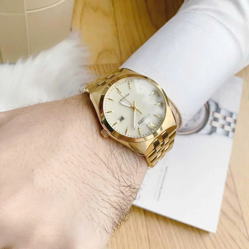 Đồng Hồ Nam Citizen Quartz Eco-Drive BM7332-61P Gold
