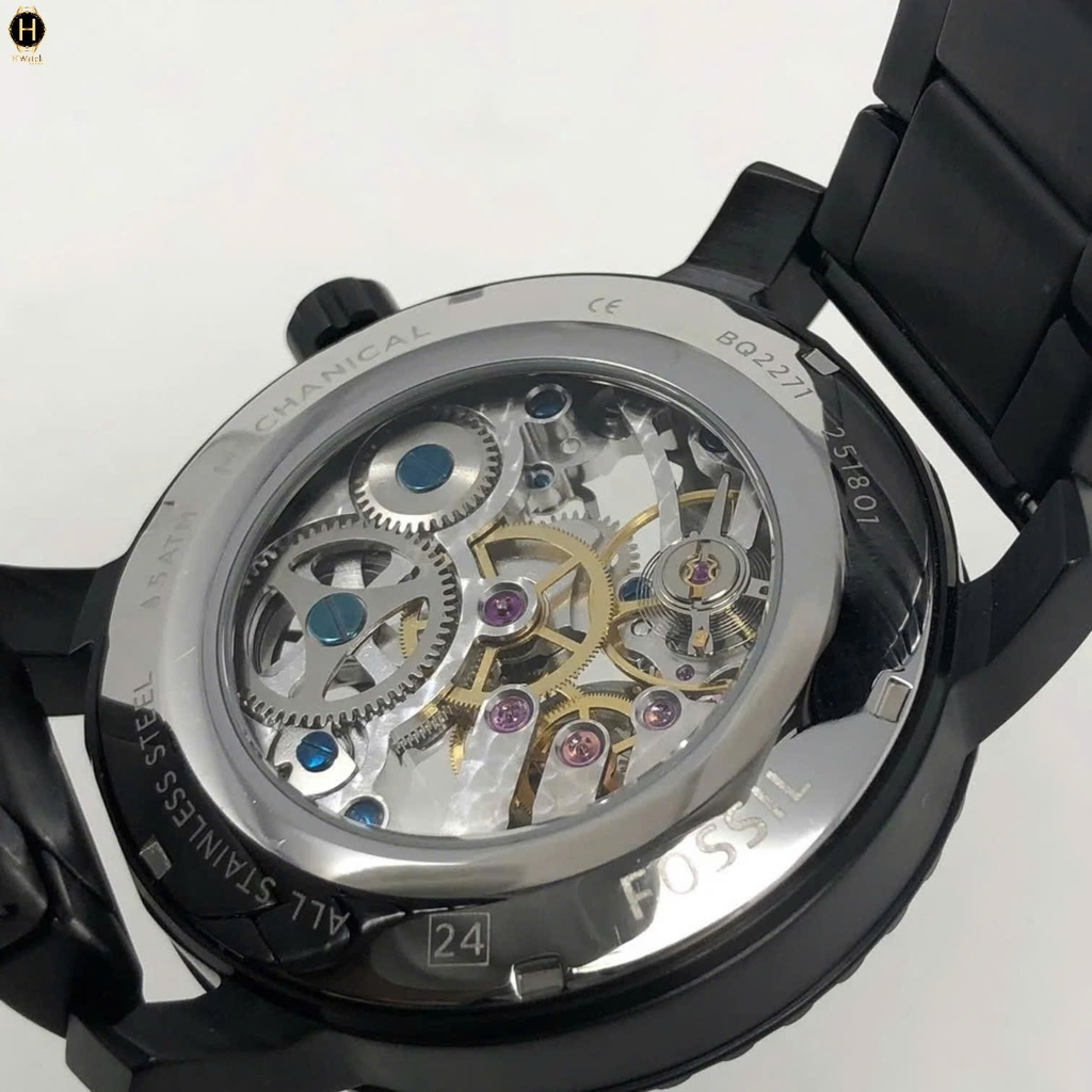 Đồng Hồ Nam Fossil Quartz Skeleton BQ2271