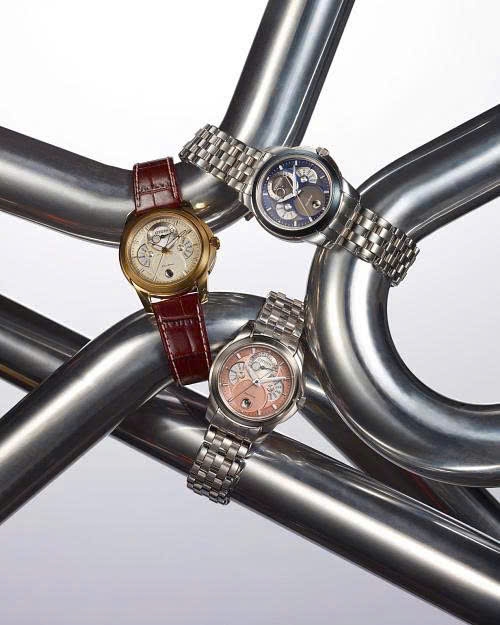 Đồng Hồ Nam Citizen Quartz Eco-Drive Calendrier Moon Phase Pink BU0080-52X