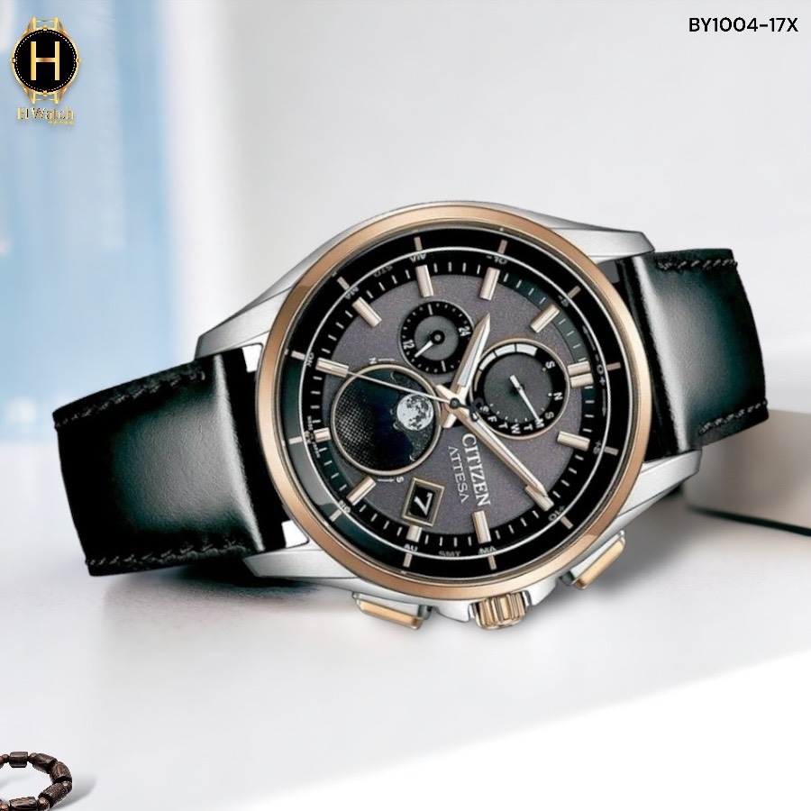 Đồng Hồ Nam Citizen Quartz Eco-Drive BY1004-17X Attesa Titanium Radio Controlled Perpetual CalendarMoon Phase
