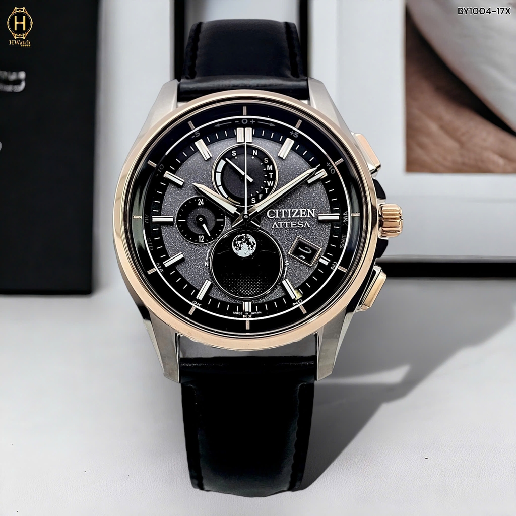 Đồng Hồ Nam Citizen Quartz Eco-Drive BY1004-17X Attesa Titanium Radio Controlled Perpetual CalendarMoon Phase
