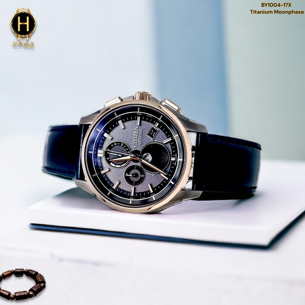 Đồng Hồ Nam Citizen Quartz Eco-Drive BY1004-17X Attesa Titanium Radio Controlled Perpetual CalendarMoon Phase