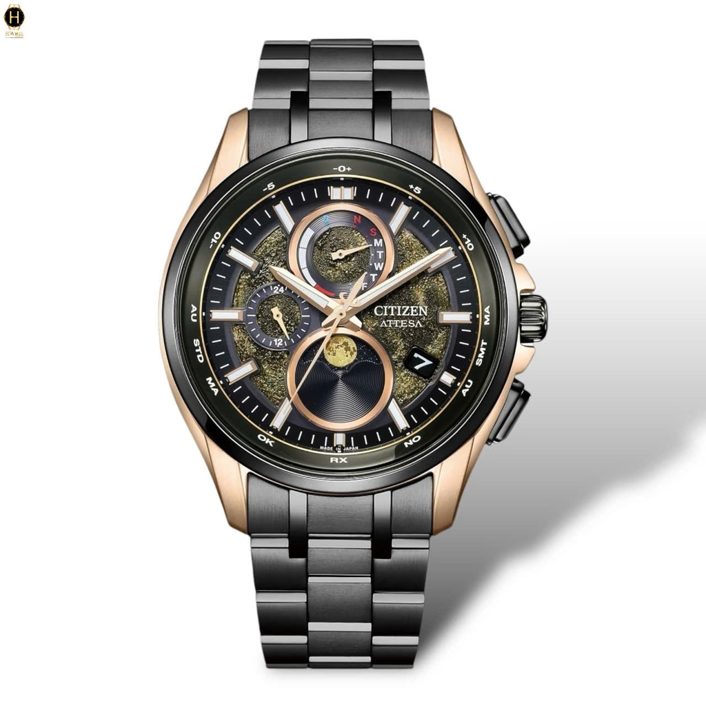 Đồng Hồ Nam Citizen Quartz Eco-drive Atessa Hakuto Limited Titanium Radio Controlled Perpetual Calendar Moon Phase BY1009-64Y