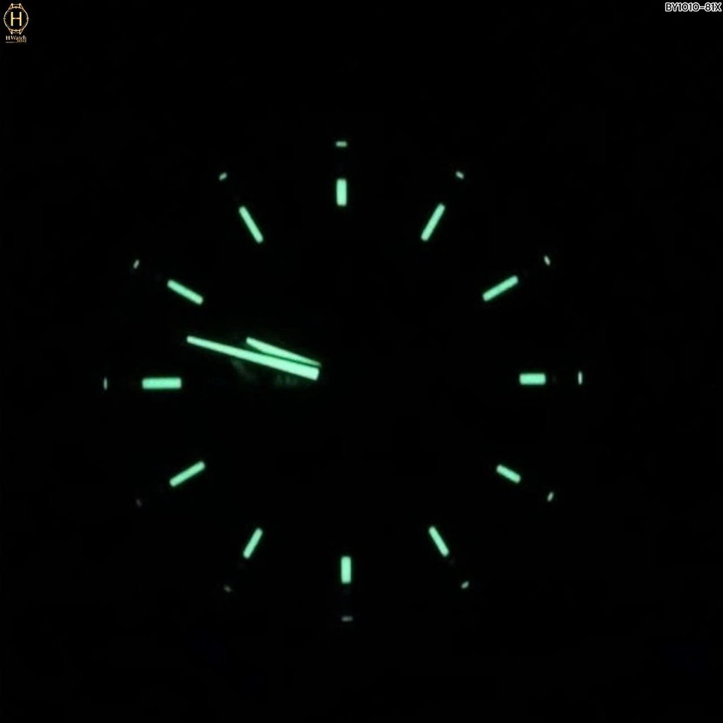 Đồng Hồ Nam Citizen Quartz Eco-drive Super Titanium Tsuki-Yomi Radio Controlled Perpetual Calendar Moon Phase Green BY1010-81X