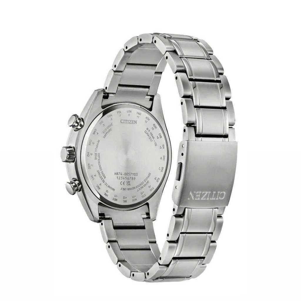 Đồng Hồ Nam Citizen Quartz Eco-drive Super Titanium Tsuki-Yomi Radio Controlled Perpetual Calendar Moon Phase Green BY1010-81Z