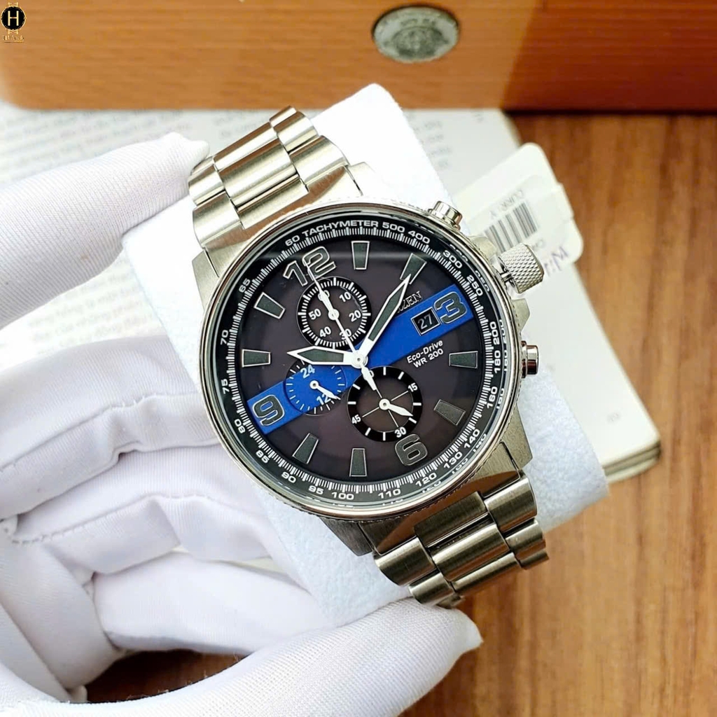 Đồng Hồ Nam Citizen Quartz Eco-drive Nighthawk Chronograph CA0291-59E