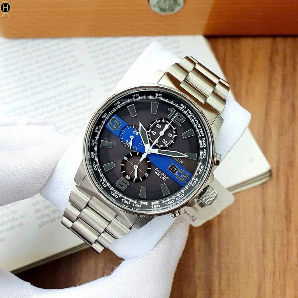 Đồng Hồ Nam Citizen Quartz Eco-drive Nighthawk Chronograph CA0291-59E