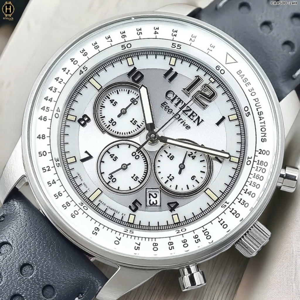 Đồng Hồ Nam Citizen Quartz Eco-Drive Choronograp Base 30 Pulsations CA4500-24H