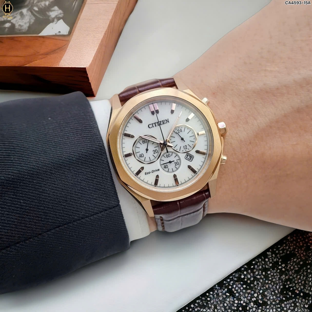 Đồng Hồ Nam Citizen Quartz Eco-Drive Chronograph CA4593-15A
