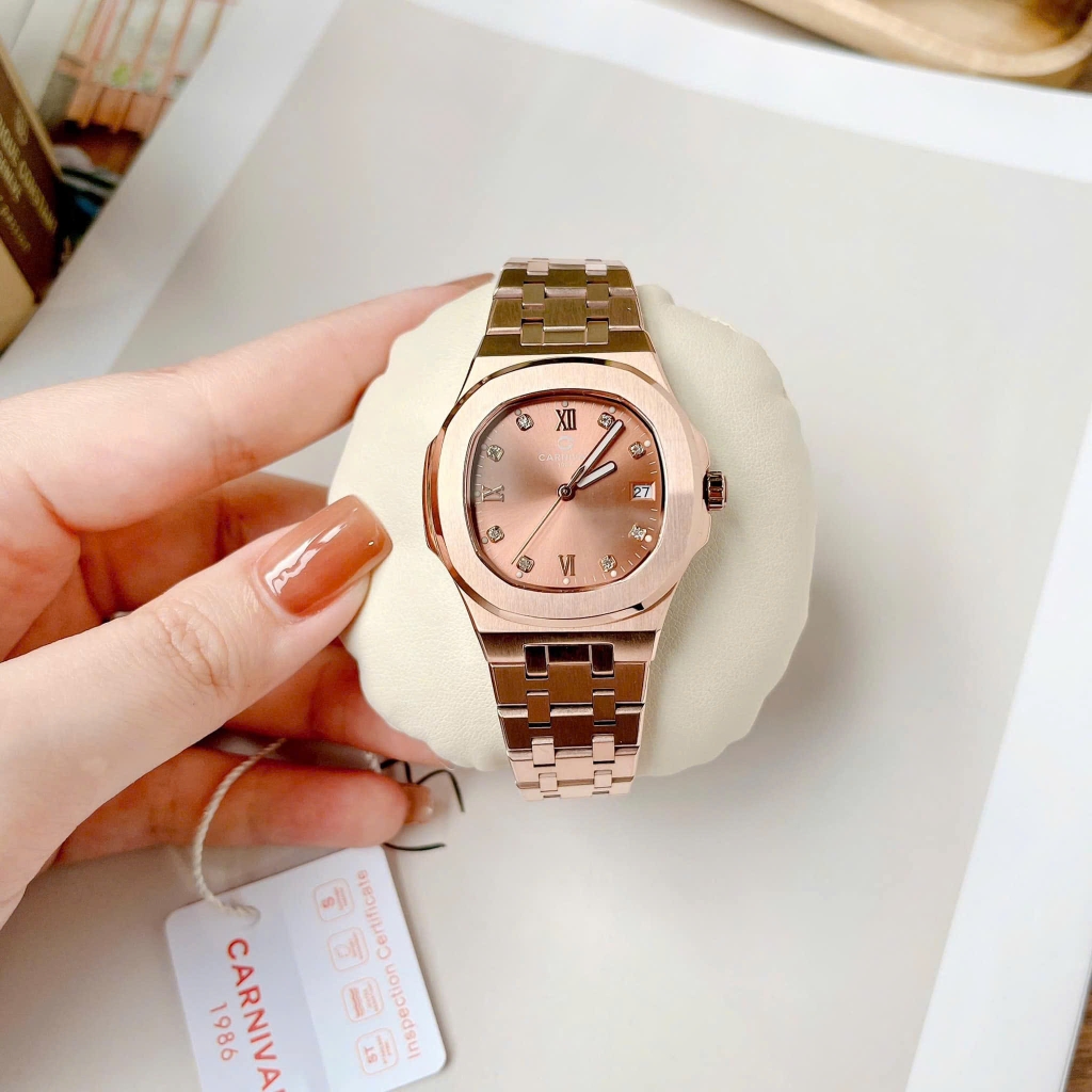 Đồng Hồ Nữ Carnival Quartz 8160L-VH-N ( 8160L ) Cá Hồi