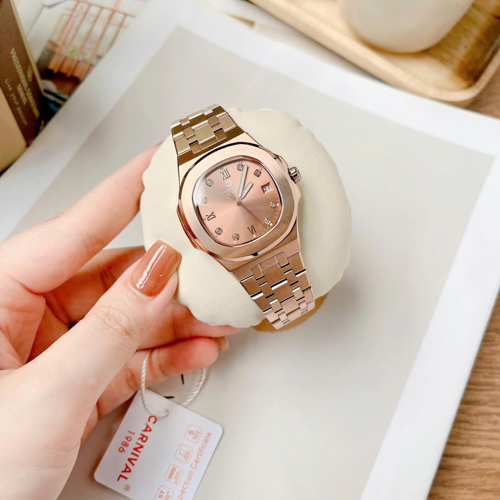 Đồng Hồ Nữ Carnival Quartz 8160L-VH-N ( 8160L ) Cá Hồi