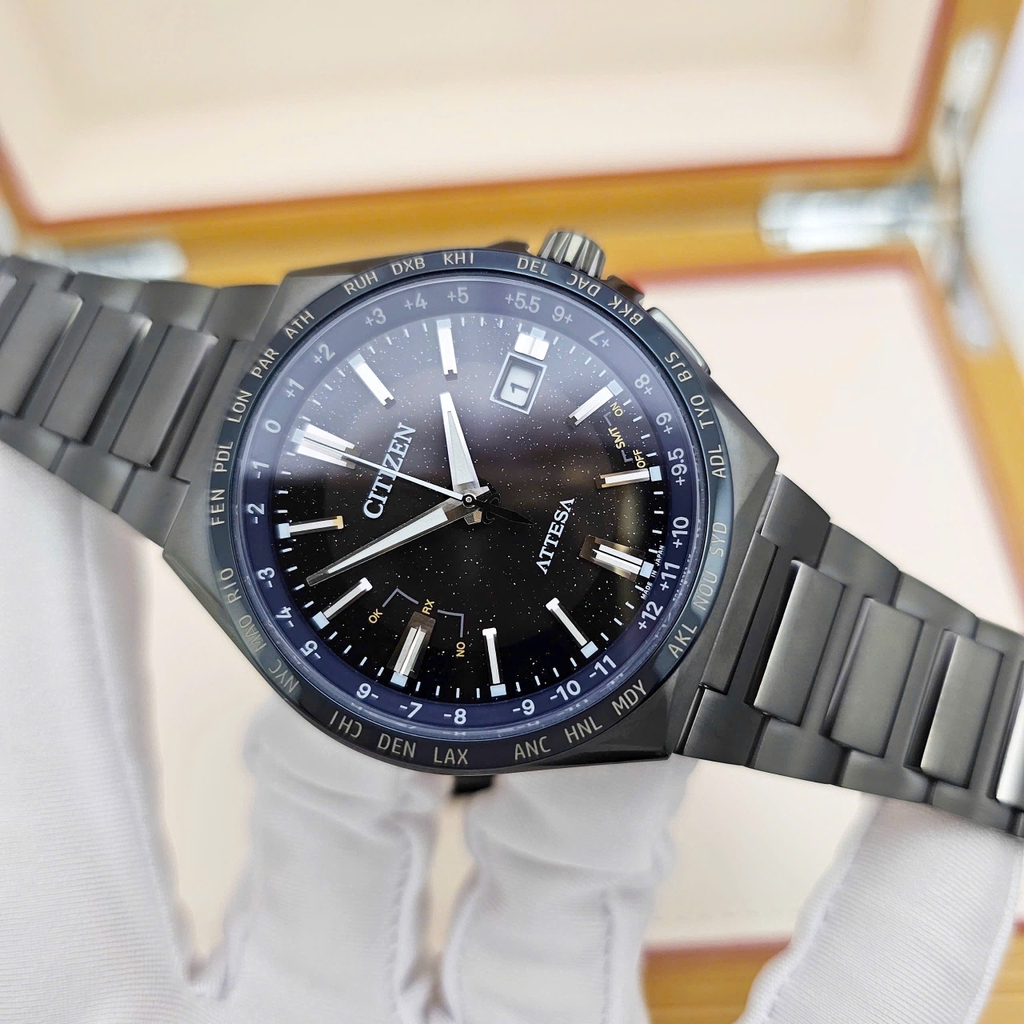 Đồng Hồ Nam Citizen Quartz Eco-drive Attesa Super Titanium™ Radio Controlled Perpetual Calendar 35th Anniversary Limited Edition 1600 CB0217-71E