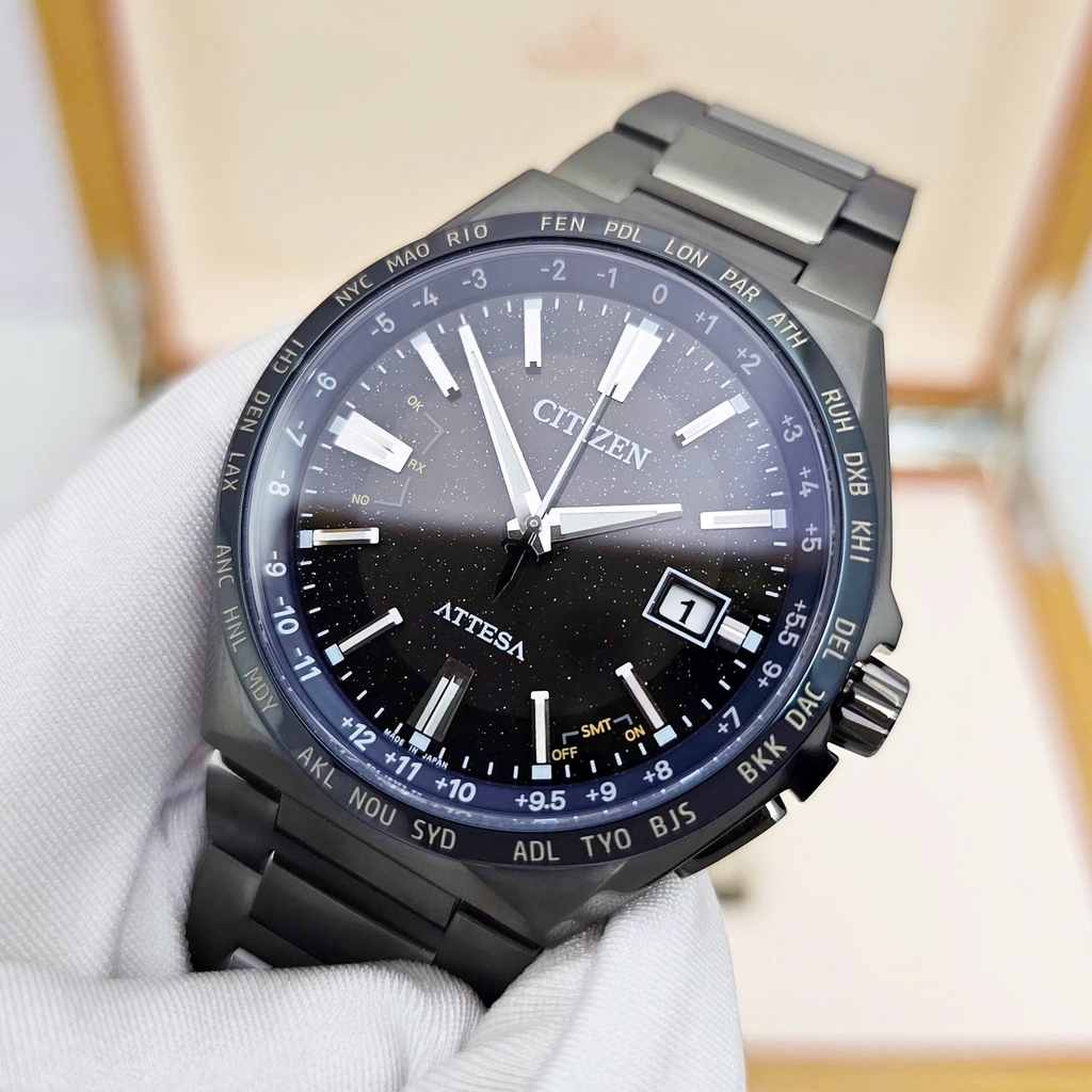 Đồng Hồ Nam Citizen Quartz Eco-drive Attesa Super Titanium™ Radio Controlled Perpetual Calendar 35th Anniversary Limited Edition 1600 CB0217-71E
