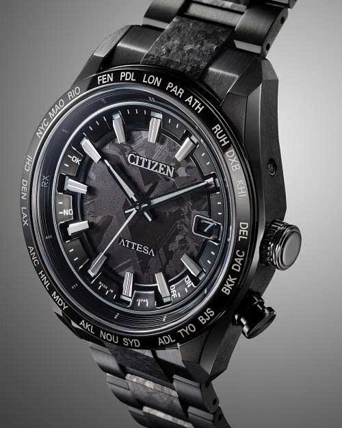 Đồng Hồ Nam Citizen Quartz Eco-Drive Attesa ACT Line/Black Titanium™ Series HAKUTO-R collaboration model Limited Edition CB0285-63E
