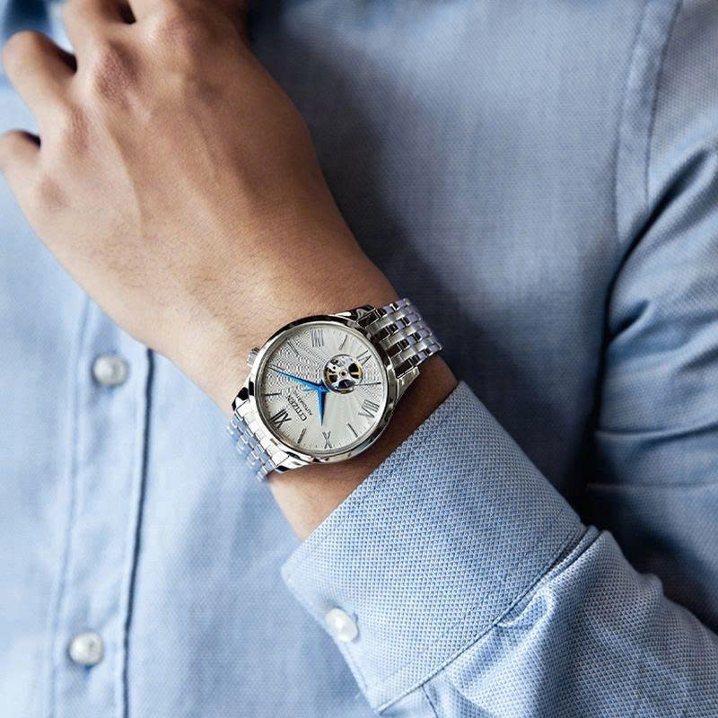 Đồng Hồ Nam Citizen Automatic Mechanical Open Heart NH9130-84A