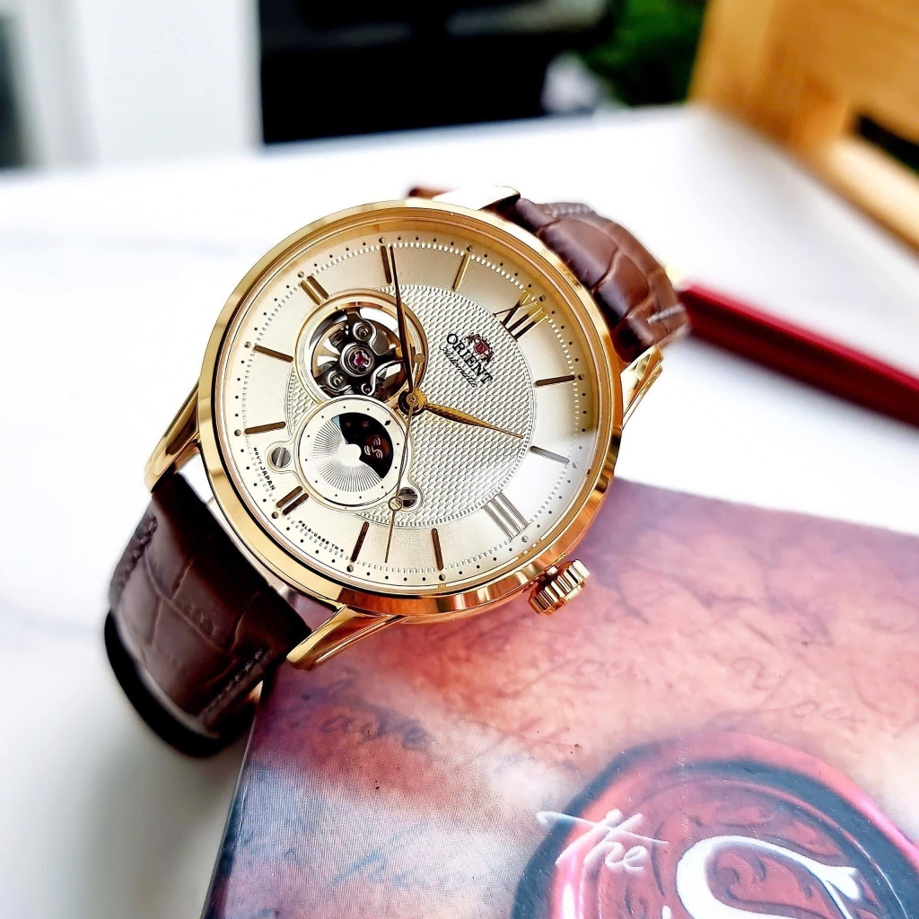 Đồng Hồ Nam Orient Automatic Sun & Moon 4 Gold RA-AS0010S10B ( RA-AS0010S30B ) ( RA-AS0010S )