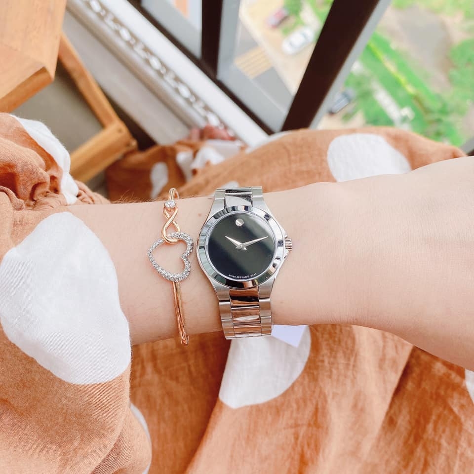 Đồng Hồ Nữ Movado Quartz Defio Black Dial Ladies 0607308