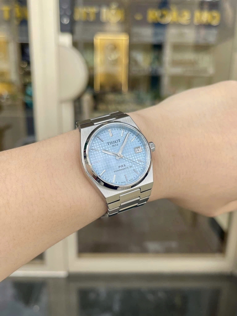 Đồng Hồ Unisex Tissot Automatic PRX Powermatic 80 Ice Blue 35mm T137.207.11.351.00 (T1372071135100)