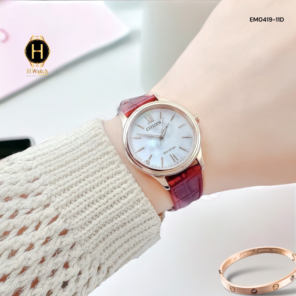 Đồng Hồ Nữ Citizen Quartz Eco-Drive EM0419-11D