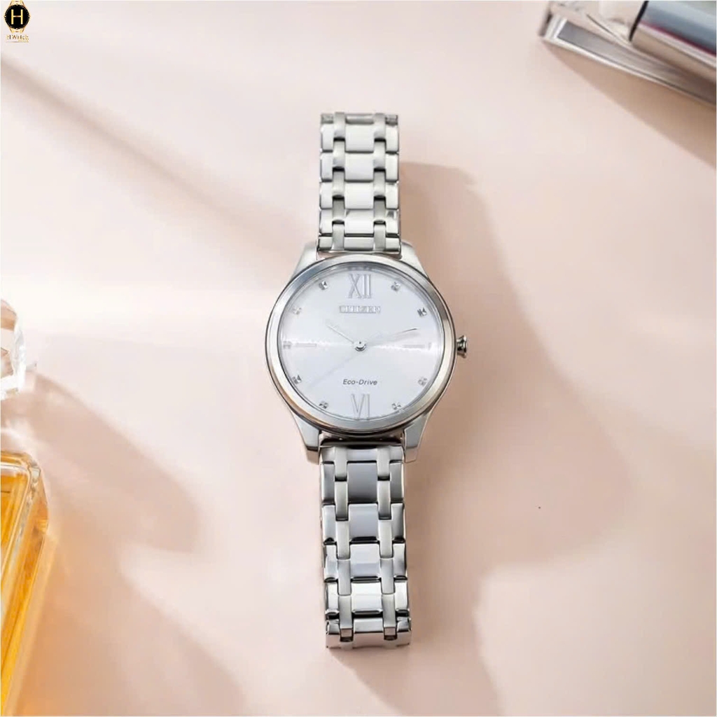 Đồng Hồ Nữ Citizen Quartz Eco-Drive EM0500-73A