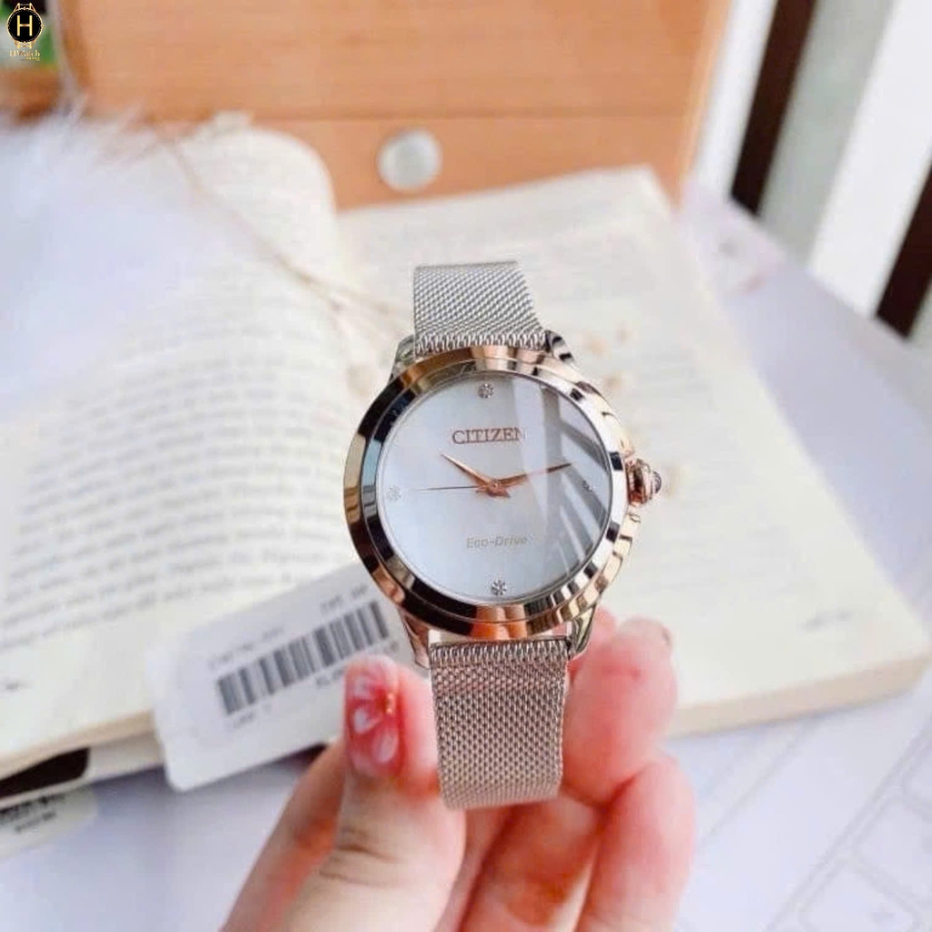 Đồng Hồ Nữ Citizen Quartz Eco-Drive Ceci EM0796-59Y