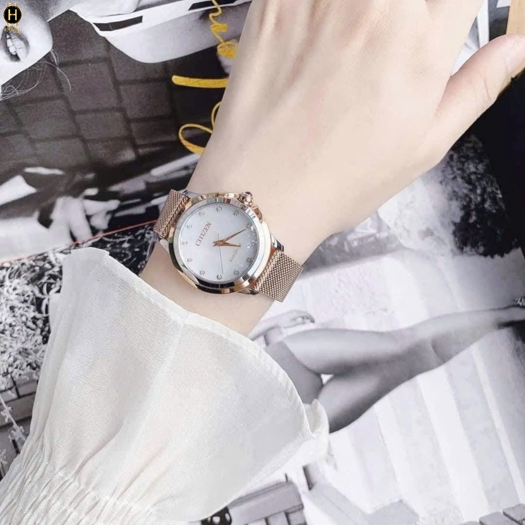 Đồng Hồ Nữ Citizen Quartz Eco-Drive Ceci EM0796-75D