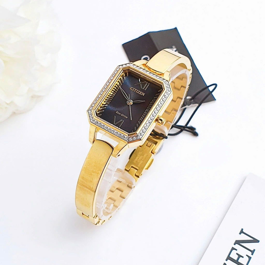 Đồng Hồ Nữ Citizen Quartz Eco-Drive Silhouette Crystal EM0982-54E