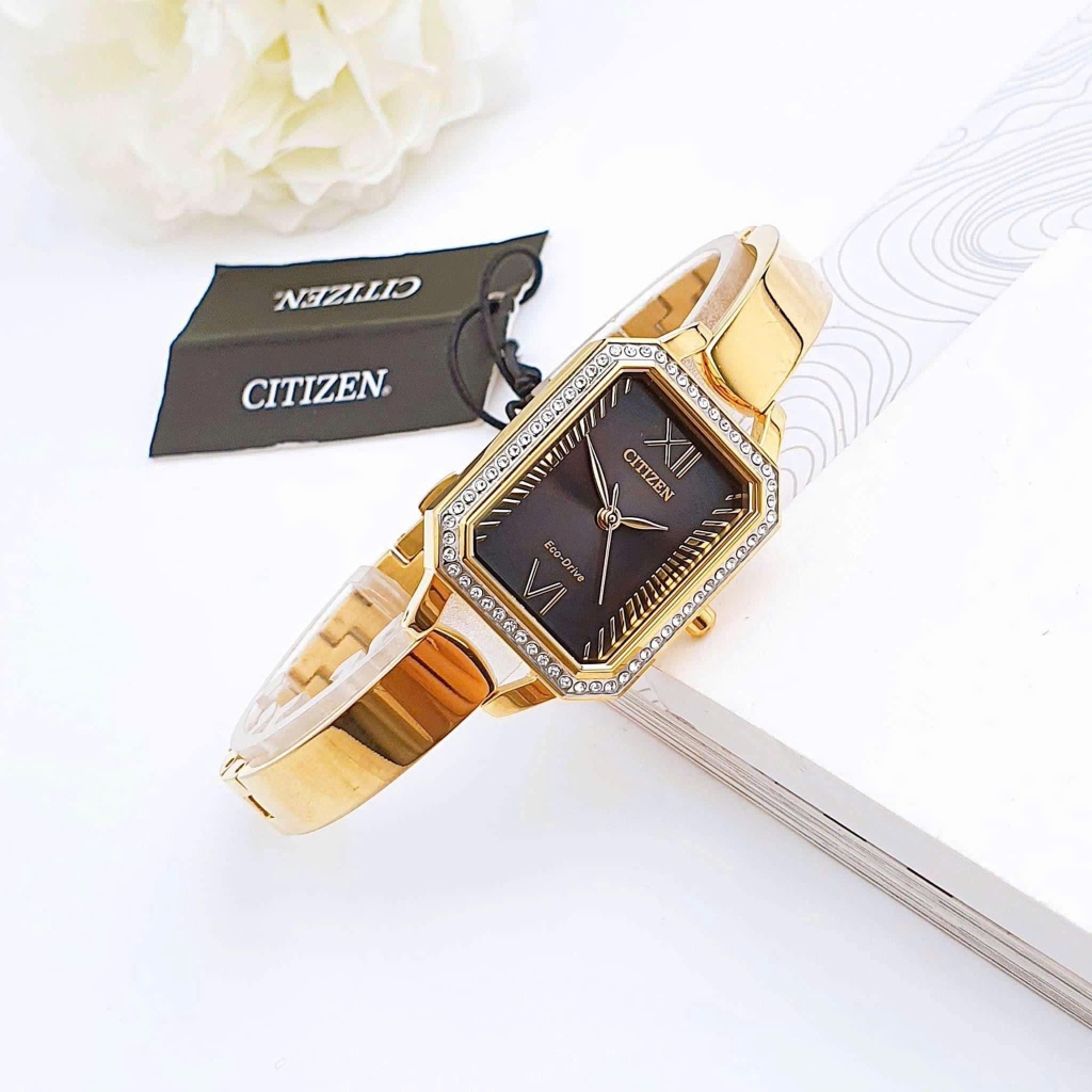 Đồng Hồ Nữ Citizen Quartz Eco-Drive Silhouette Crystal EM0982-54E
