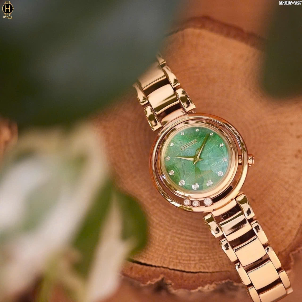 Đồng Hồ Nữ Citizen Quartz Eco-Drive L Diamond EM1113-82Y