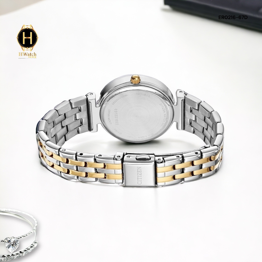 Đồng Hồ Nữ Citizen Quartz ER0216-67D Dây Thép Vỏ Trắng Mặt Trắng