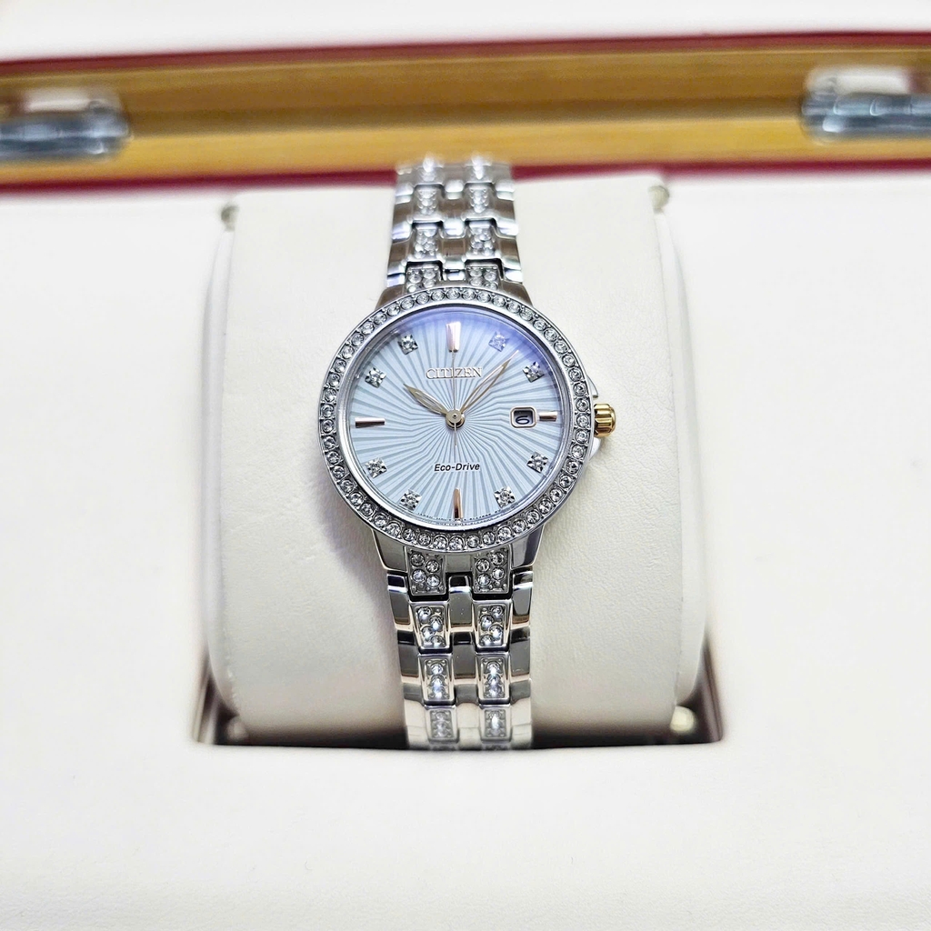 Đồng Hồ Nữ Citizen Quartz Eco-Drive Silhouette Crystal EW2340-58A